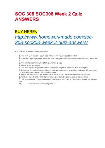 soc 308 week 4 quiz soc 308 week 4 quiz
