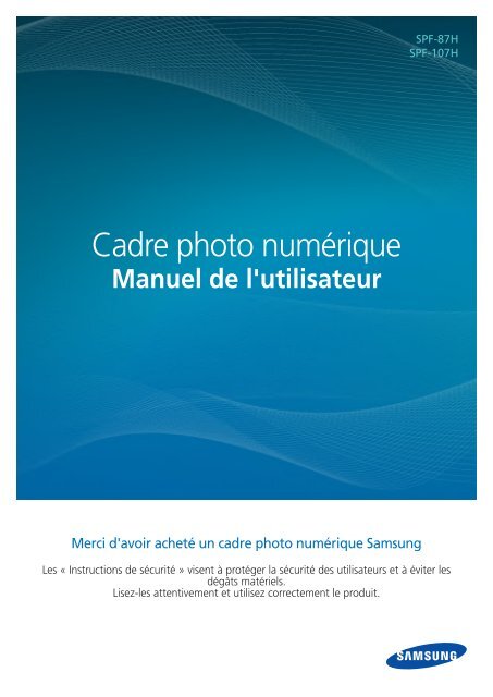 Samsung SPF-87HG (LP08IPLEBG/EN ) - Manuel de l'utilisateur(Model code type : LP**IPLE*) 10.56 MB, pdf, Fran&ccedil;ais