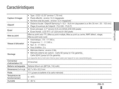 Samsung PL101 (EC-PL101ZBDSE1 ) - Guide rapide 15.75 MB, pdf, Anglais, BULGARE, CROATE, TCH&Egrave;QUE, Fran&ccedil;ais, ALLEMAND, Grec, HONGROIS, Italien, POLONAIS, Roumain, SERBE, SLOVAQUE, SLOV&Egrave;NE