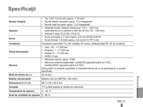 Samsung PL101 (EC-PL101ZBDSE1 ) - Guide rapide 15.75 MB, pdf, Anglais, BULGARE, CROATE, TCH&Egrave;QUE, Fran&ccedil;ais, ALLEMAND, Grec, HONGROIS, Italien, POLONAIS, Roumain, SERBE, SLOVAQUE, SLOV&Egrave;NE