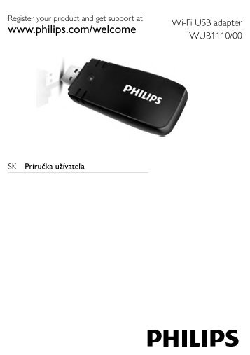 Philips Wireless USB Adapter - User manual - SLK