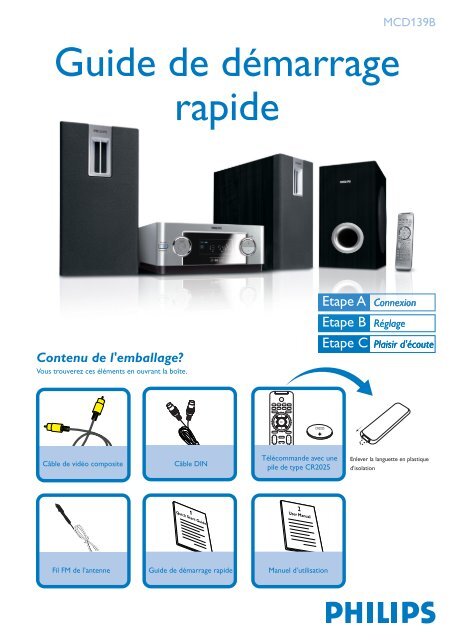 Philips DVD Micro Theater - Quick start guide - FRA