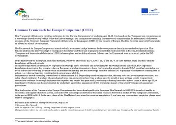 Common Framework for Europe Competence (CFEC) - Eurocid