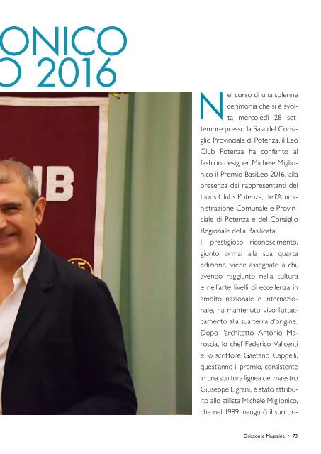 Orizzonte Magazine nÂ°10 Ottobre 2016