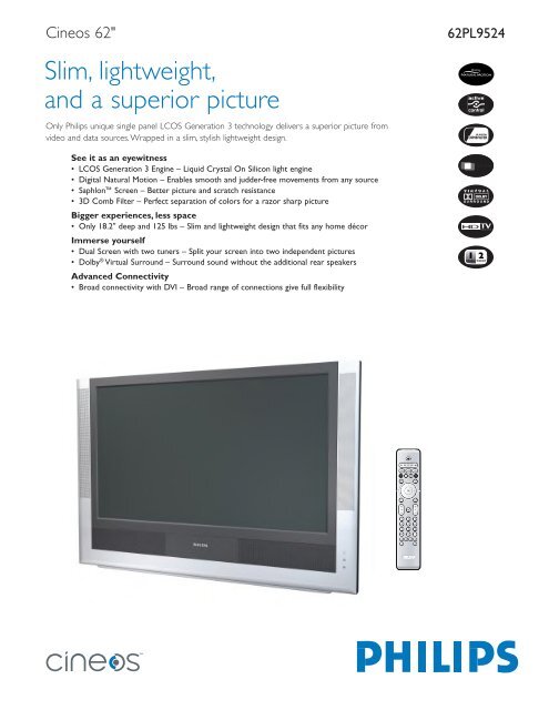 Philips projection TV - Leaflet - AEN
