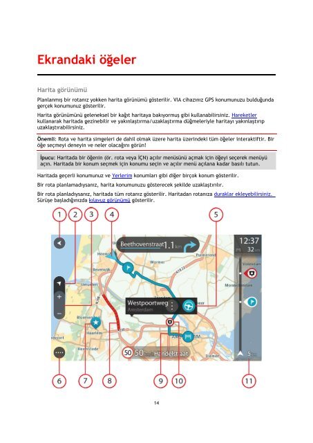 TomTom Manuel d'utilisation de VIA 52 - PDF mode d'emploi - T&uuml;rk&ccedil;e