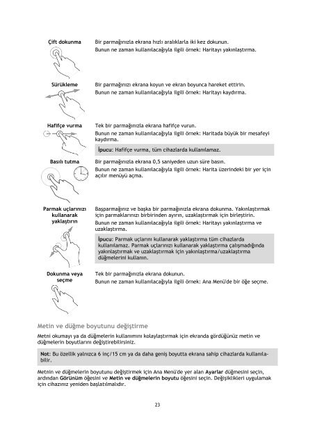 TomTom Manuel d'utilisation de VIA 52 - PDF mode d'emploi - T&uuml;rk&ccedil;e