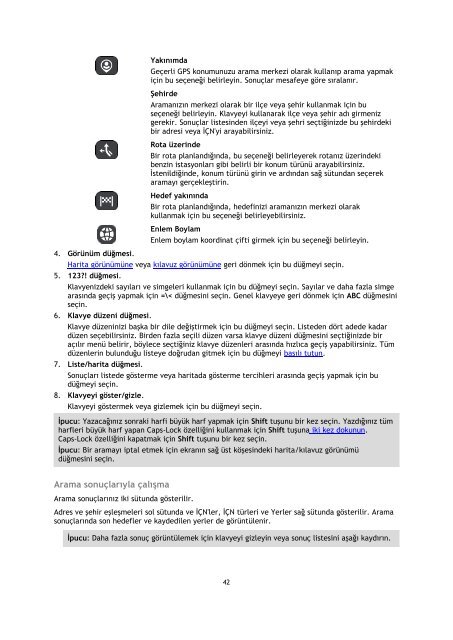 TomTom Manuel d'utilisation de VIA 52 - PDF mode d'emploi - T&uuml;rk&ccedil;e