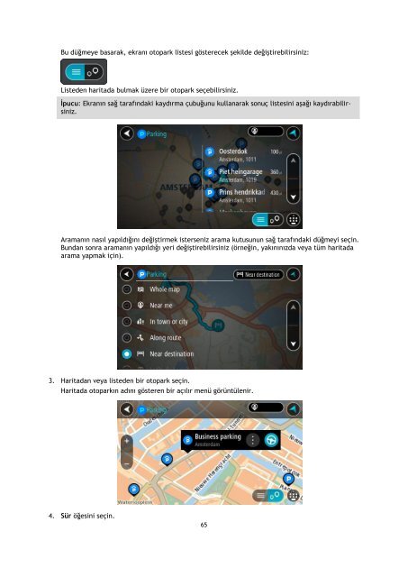 TomTom Manuel d'utilisation de VIA 52 - PDF mode d'emploi - T&uuml;rk&ccedil;e