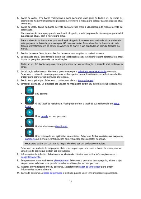 TomTom Guide de r&eacute;f&eacute;rence de l'appli TomTom GO Mobile pour Android - PDF mode d'emploi - Portugu&ecirc;s do Brasil