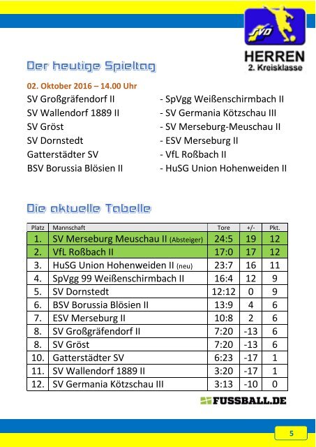 "Der Traktorist" - 6. Spieltag 2. Saalekreisklasse 2016/2017 - SV Dornstedt vs. ESV Merseburg II