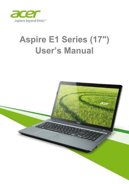 Acer Aspire E1-772 - User Manual