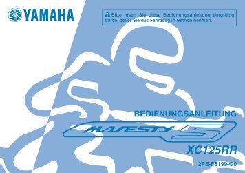 Yamaha Majesty S 125 - 2014 - Manuale d'Istruzioni Deutsch