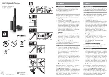 Philips Precision trimmer Precision trimmer - User manual - SWE