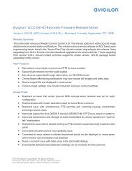 Avigilon ACC ES HD Recorder Firmware Release Notes