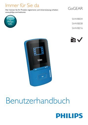 Philips GoGEAR MP3 video player - User manual - DEU