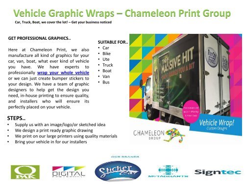 Vehicle Graphic Wraps – Chameleon Print Group