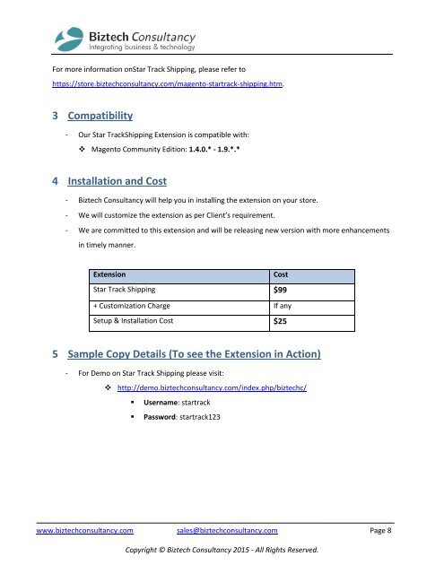 Magento StarTrack Shipping Extension, Shipping Rates within Australia