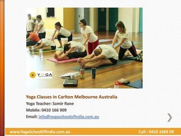 Yoga Classes in Carlton Melbourne Australia