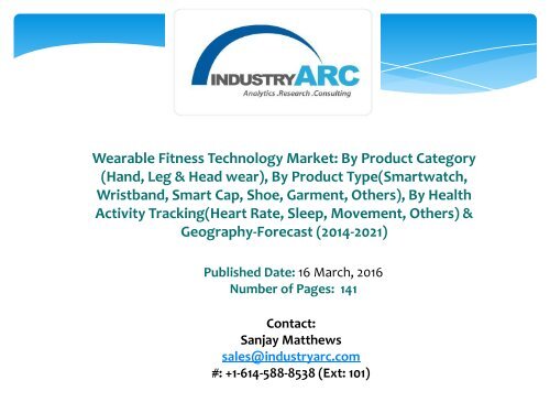 Wearable Fitness Technology Market Analysis | IndustryARC