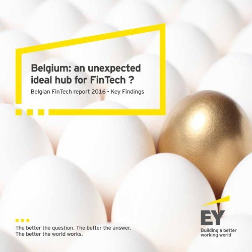 Belgium an unexpected ideal hub for FinTech ?