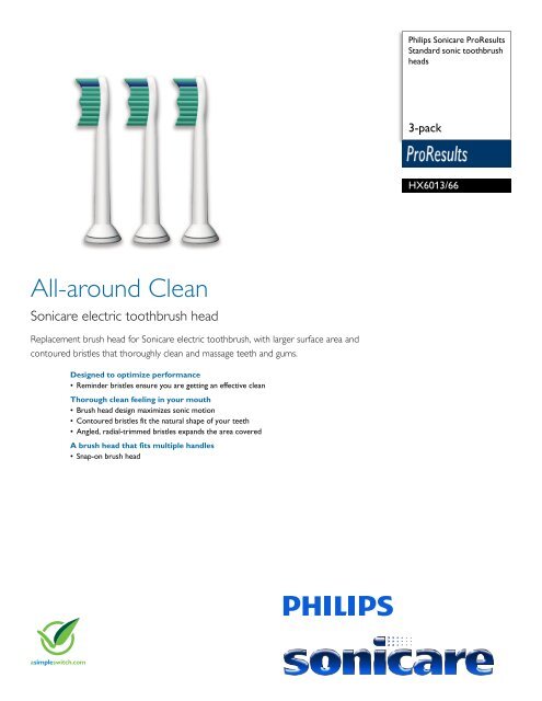 sonicare snap on brush heads