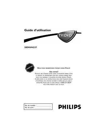 Philips TV - DVD combi - User manual - FRA