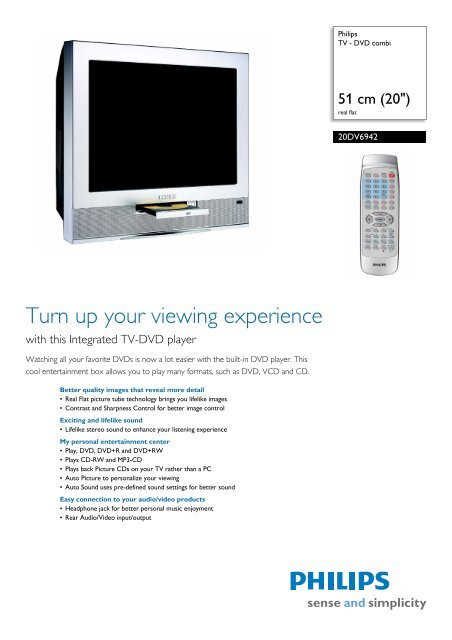 Philips Tv Dvd Combi Leaflet Aen