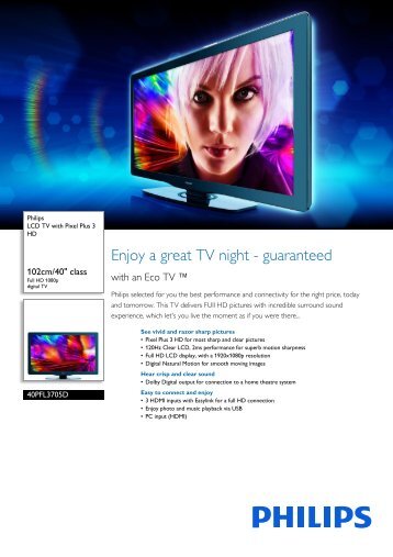 Philips LCD TV - Leaflet - AEN