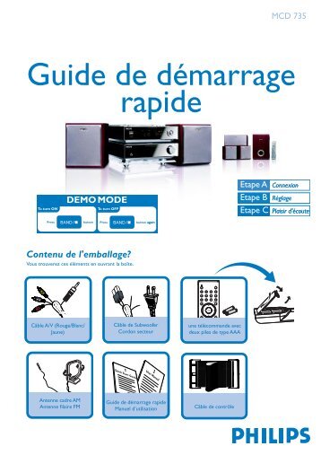 Philips DVD Micro Theater - Quick start guide - FRA