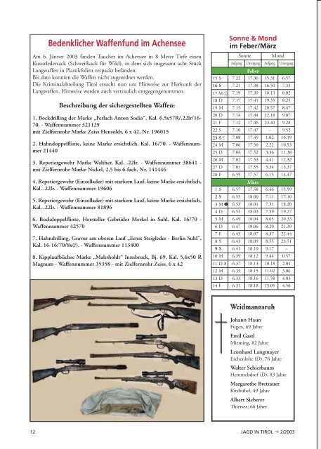 22.+23.2. Tiroler Jagdpächtertag (Land Tirol) - Tiroler Jägerverband