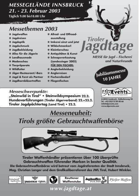 22.+23.2. Tiroler Jagdpächtertag (Land Tirol) - Tiroler Jägerverband