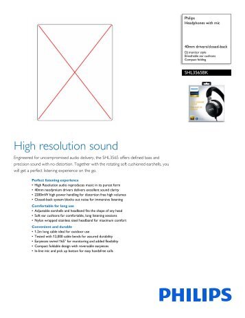 Philips Headphones with mic - Leaflet - AEN