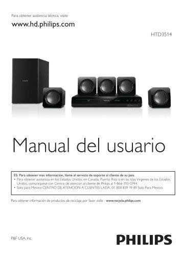 Philips 5.1 DVD Home theater - User manual - ESP