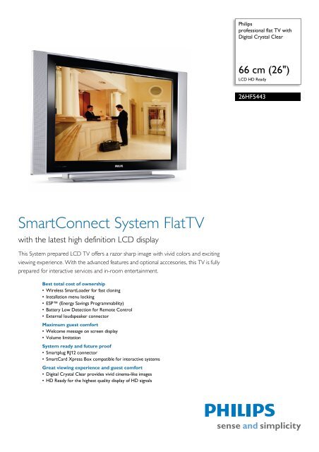 Philips Professional Flat Tv Leaflet Aen 9233