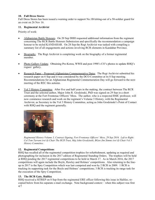 RHQ Sep 16 SITREP