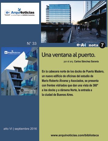 e-AN N° 33 nota N° 7 Una ventana al puerto por el arq. Carlos Sánchez Saravia