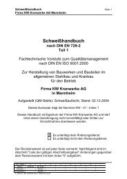 Schweißhandbuch nach DIN EN 729-2 Teil 1 - KW-Kranwerke AG