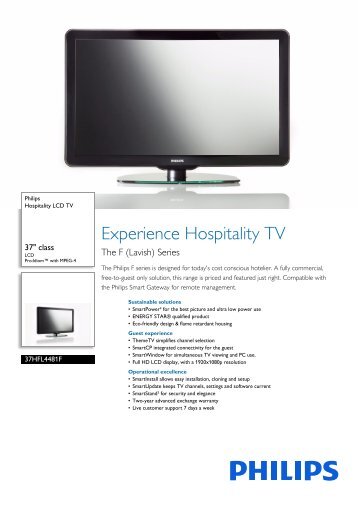 Philips Hospitality LCD TV - Leaflet - AEN