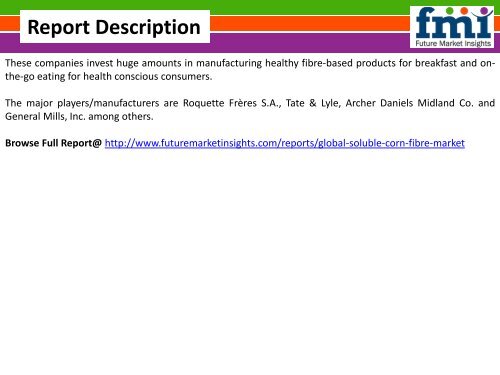 Soluble Corn Fibre Market Forecast and Segments, 2014-2020