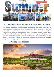 Top 4 Visitors places To Visit in South East Asia Region