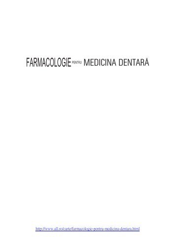 Tratat de farmacologie pentru medicina dentara