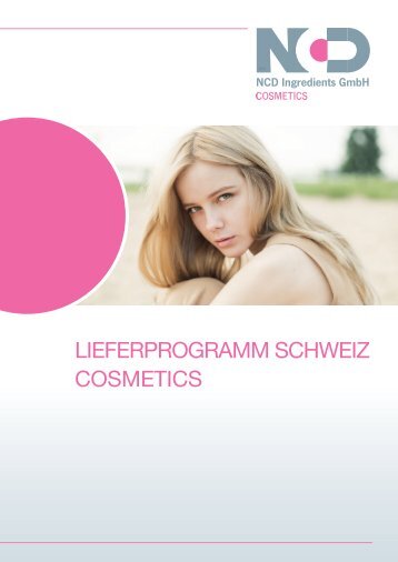 Lieferprogramm Cosmetics CH_NCD Ingredients