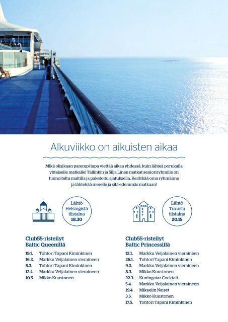 Tallink Silja Senioriryhmämatkat 2016