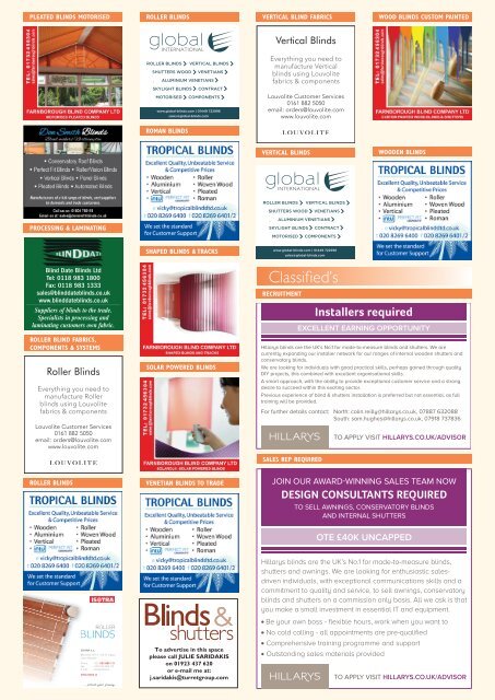 Blinds & Shutters - Issue 4/2016 - Classified pages