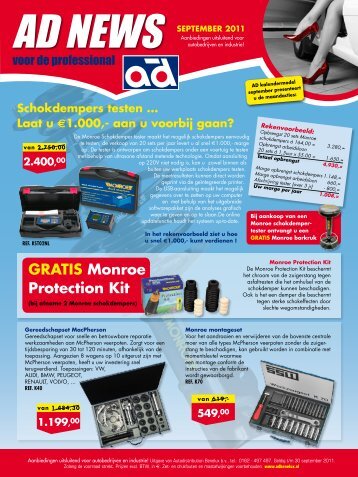 GRATIS Monroe Protection Kit - Auto Distribution Benelux