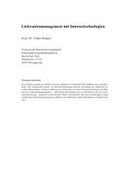 Lieferantenmanagement mit Internettechnologien - Prof. Dr. Folker ...