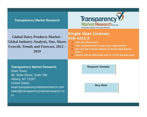 Dairy Products Market : Key driver is the Increasing Consumption of Dairy Products by Vegetarians