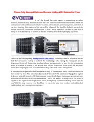 Choose Fully Managed Dedicated Servers Hosting With Reasonable Prices