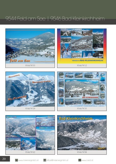 Meixner Ansichtskarten-Katalog Kärnten - WINTER